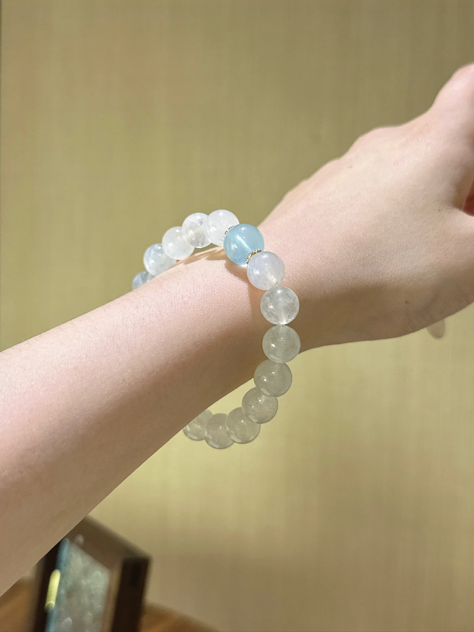 ▫️▪️ Blue moonlight aquamarine bracelet